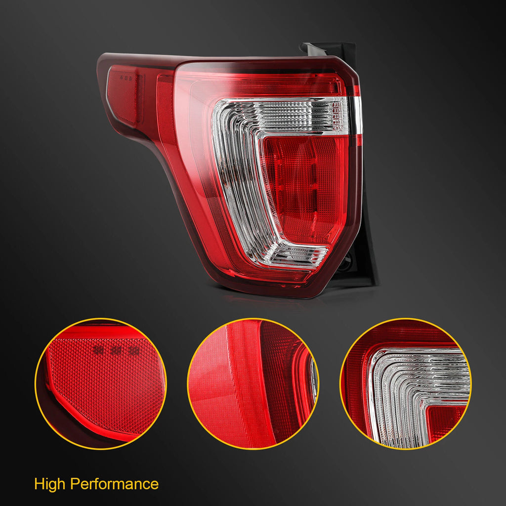 Taillight Assembly for Ford Explorer (2016–2019) Red LH + RH