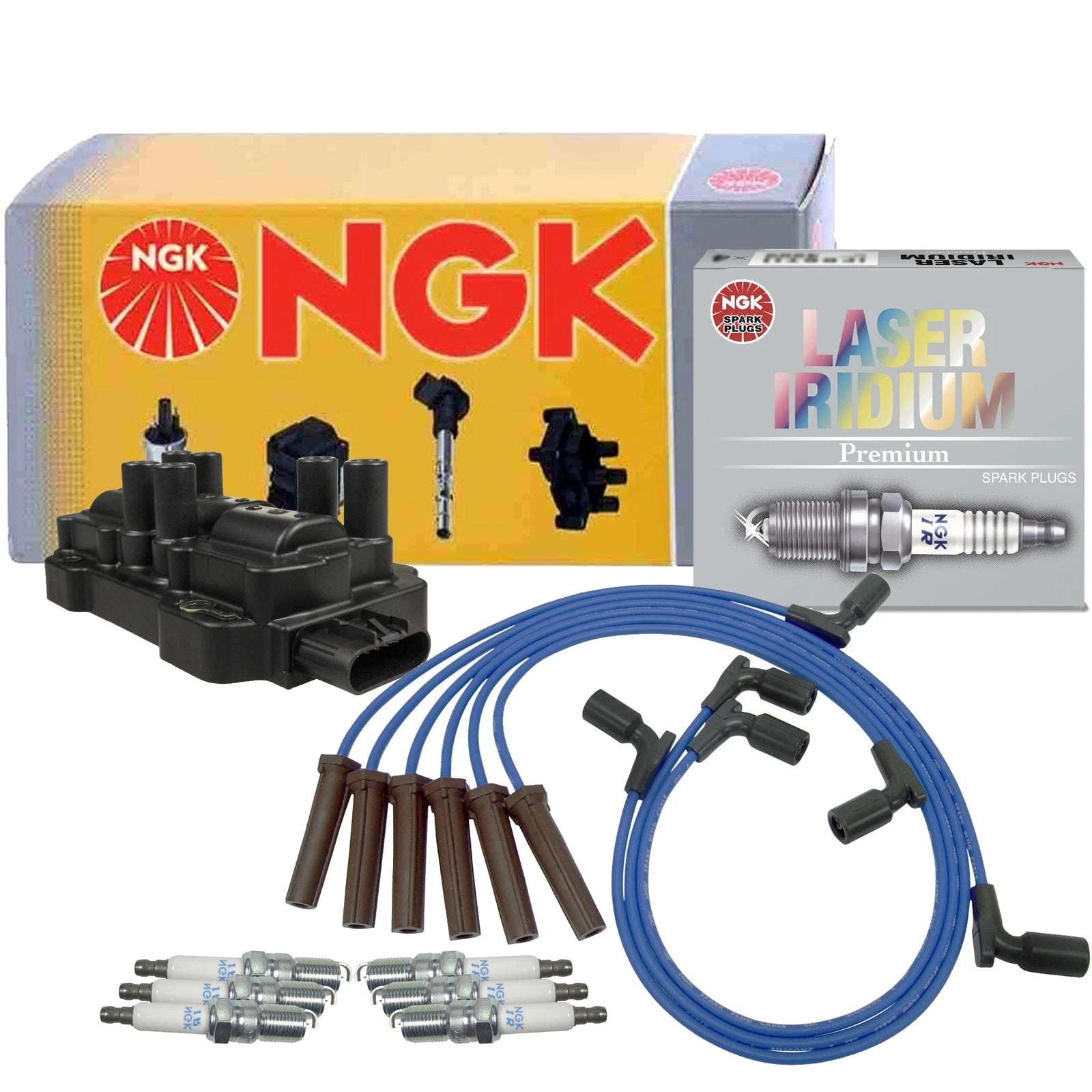 Set of 6 NGK Laser Iridium Spark Plugs for Buick Chevy Saturn