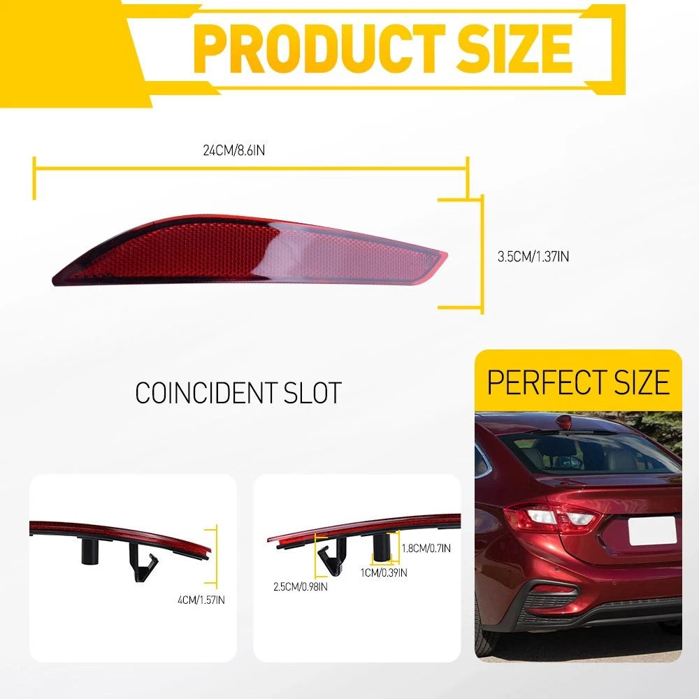 Rear Reflector Light for Chevrolet Cruze (2016–2019) Left