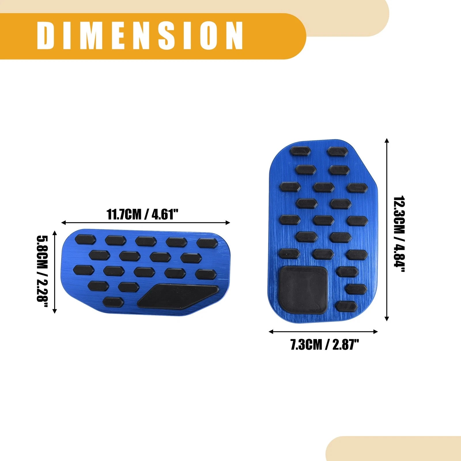 Set of 2 Brake Gas Pedal Pads for Ford F-150 (2021–2023)