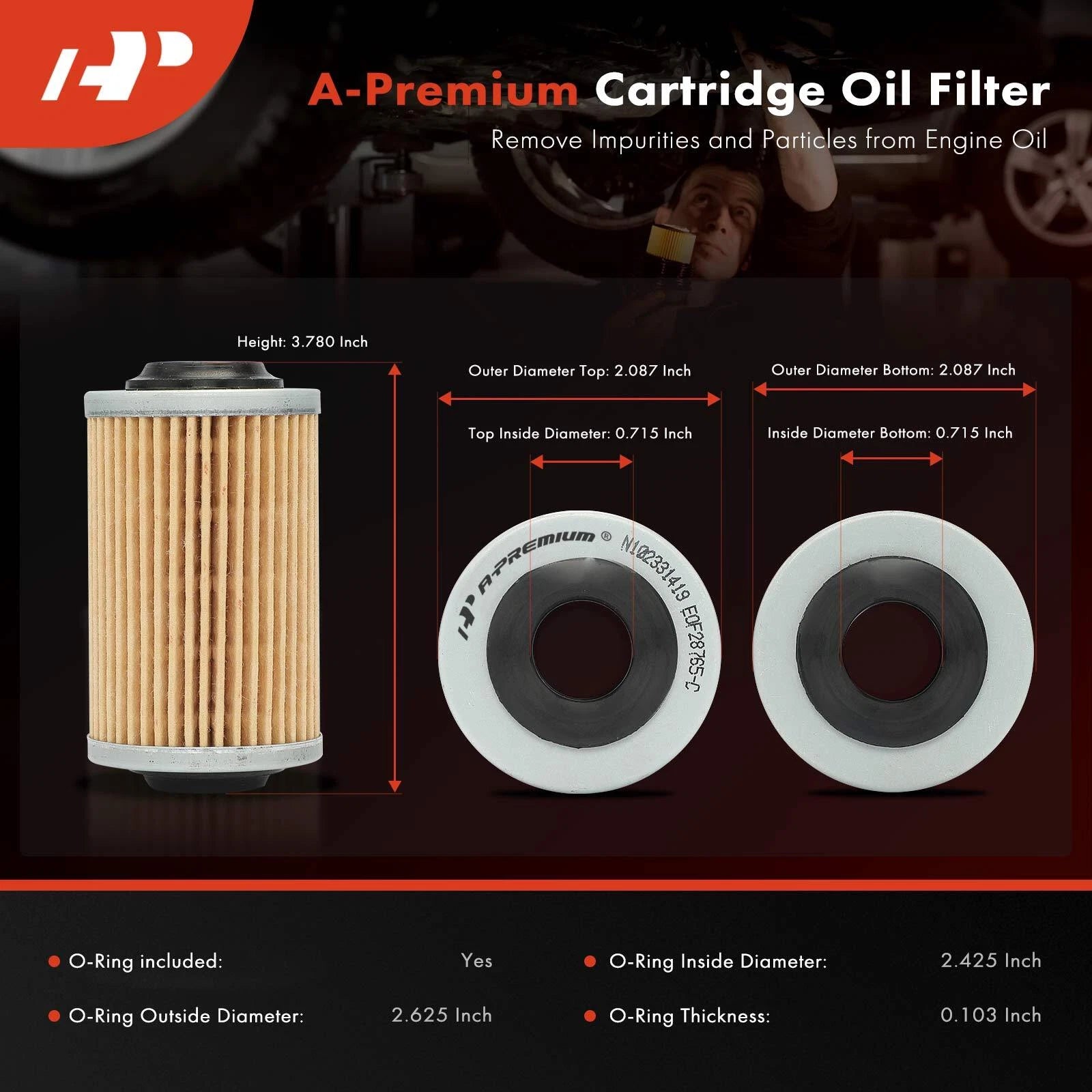 Engine Oil Filter for Chevy Camaro (2010â2015) Colorado (2015â2016)