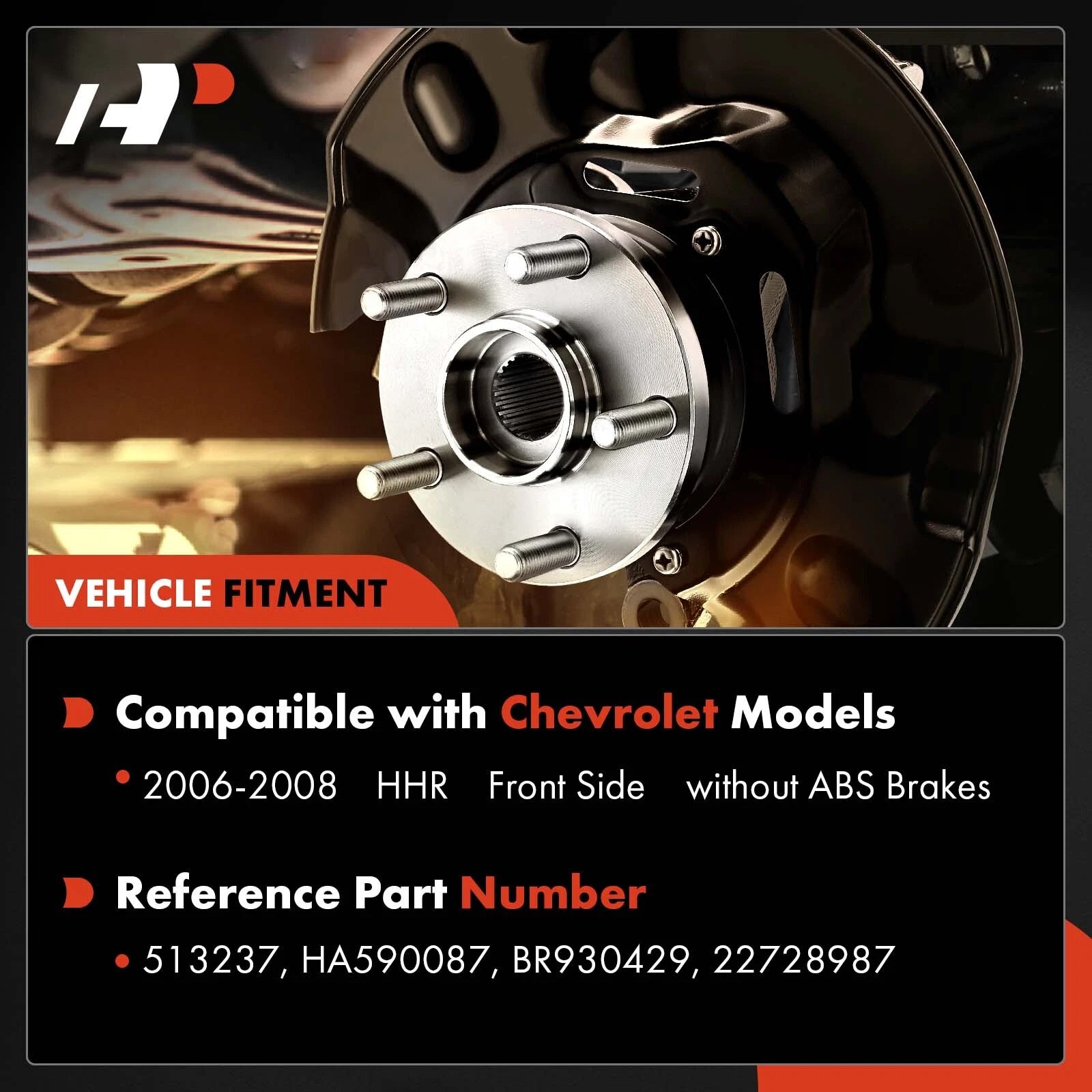 Front Wheel Hub & Bearing Assembly for Chevy HHR (2006-2008)