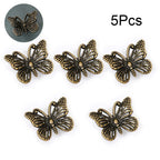 5X Vintage Butterfly Drawer Door Cabinet Knob Pull Handle Zinc Alloy