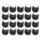 20 x Black Magnetic Cable Zip Tie Mounts for Wire Management Clips