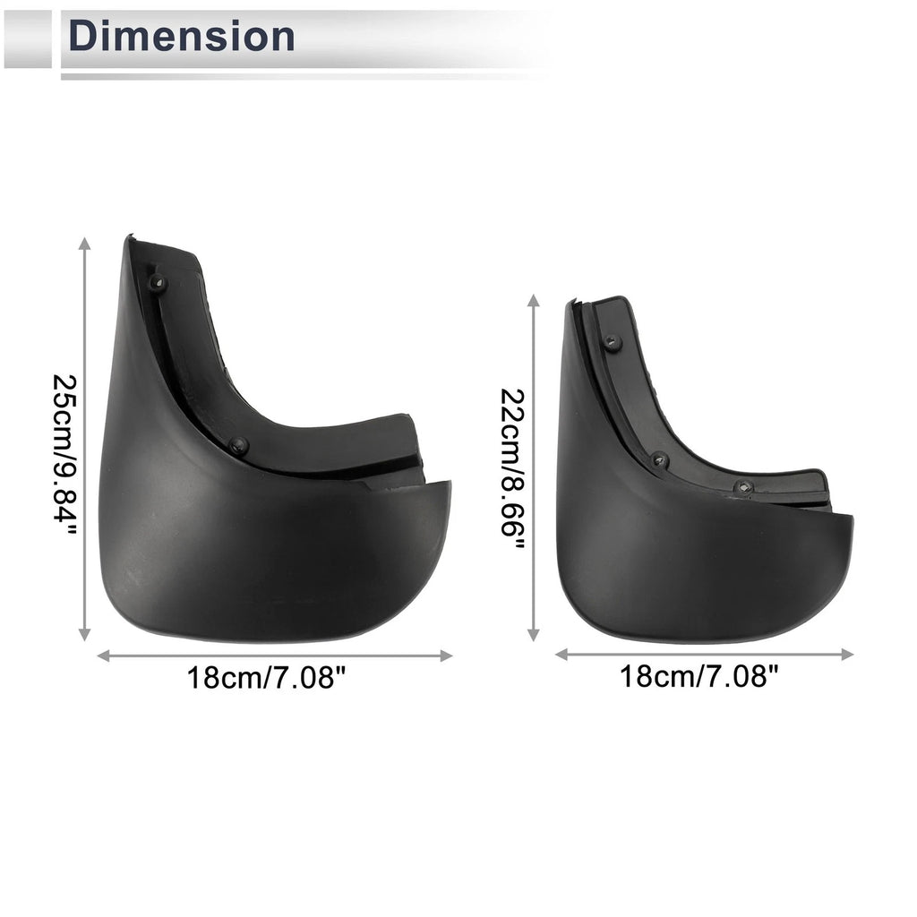 Set of 2 Mud Flaps Splash Guards for Audi A6 (2002–2005)