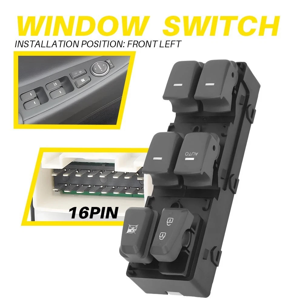 Power Window Master Control Switch for Hyundai Sonata (2011–2015) LH Side