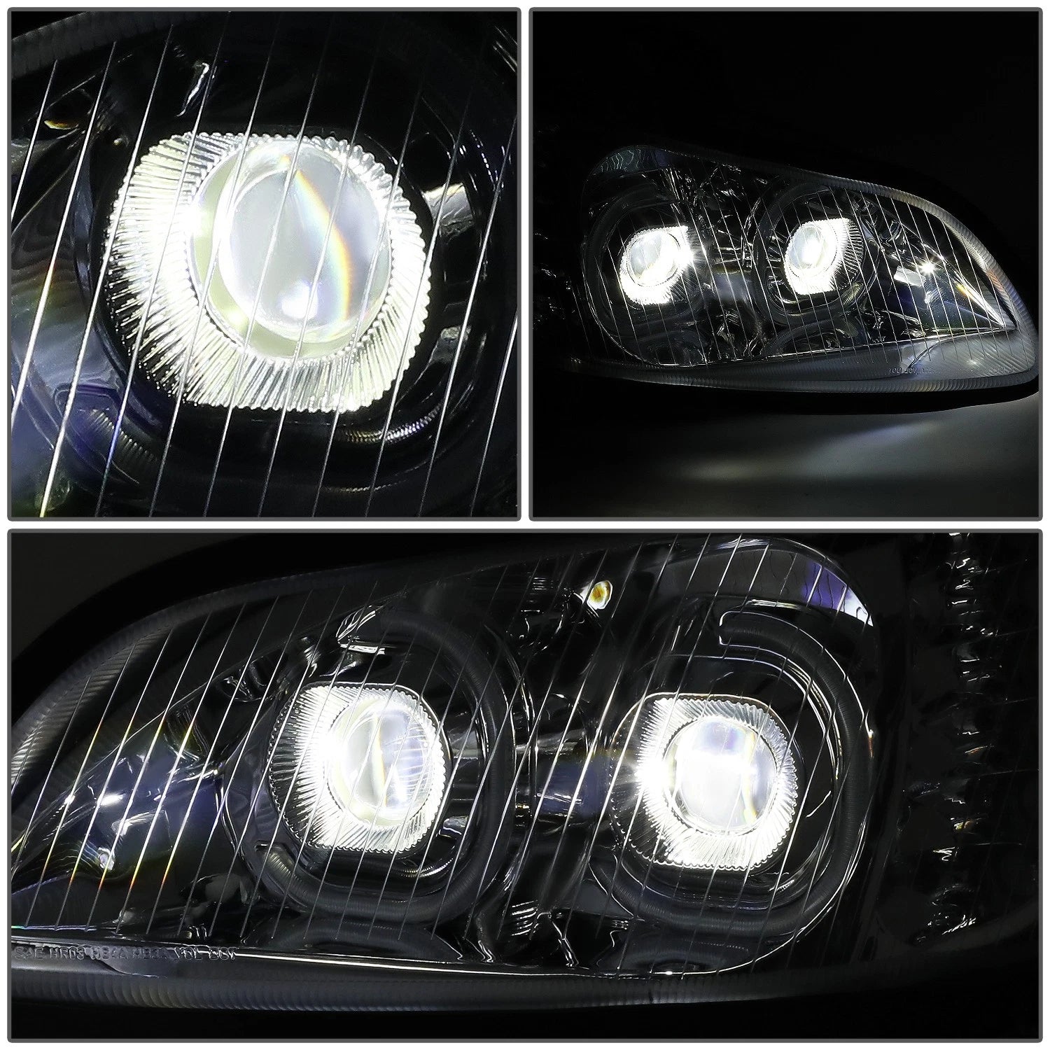 Chrome LED DRL + Turn Signal Projector Headlight for Freightliner M2 106 112 (2003–2019)