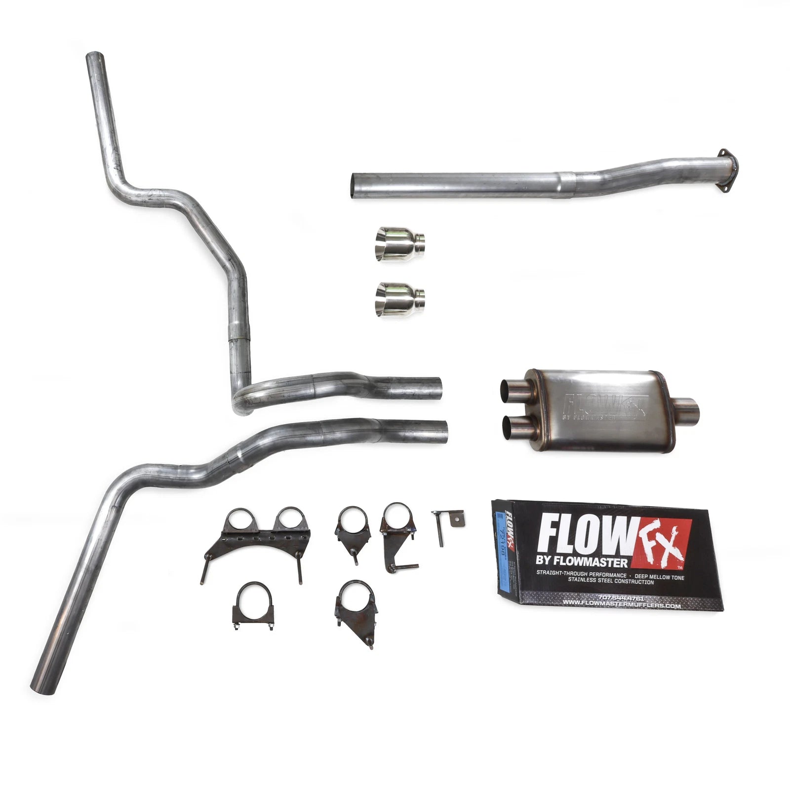 Dual Exhaust Kit for Toyota Tacoma (2016–2023) Flowmaster Flow FX w/ Tips
