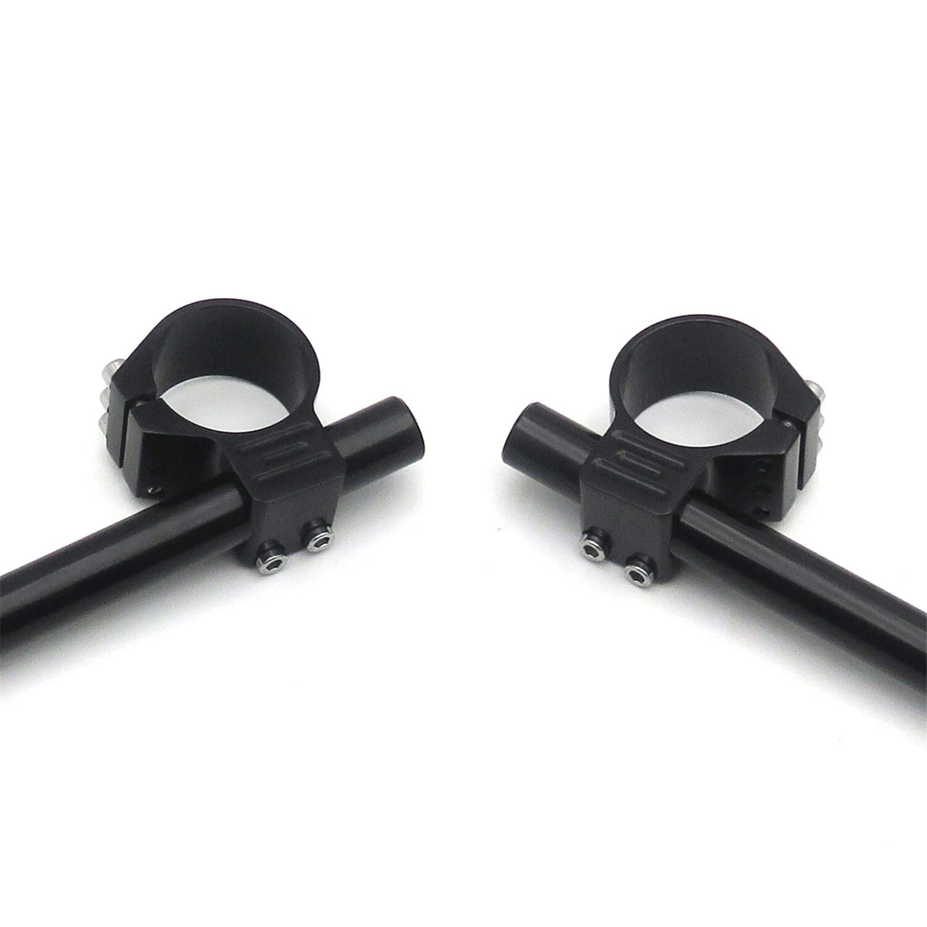 50mm Clip Ons for Universal Black Fork Tube 43mm Tilt 7 Degree