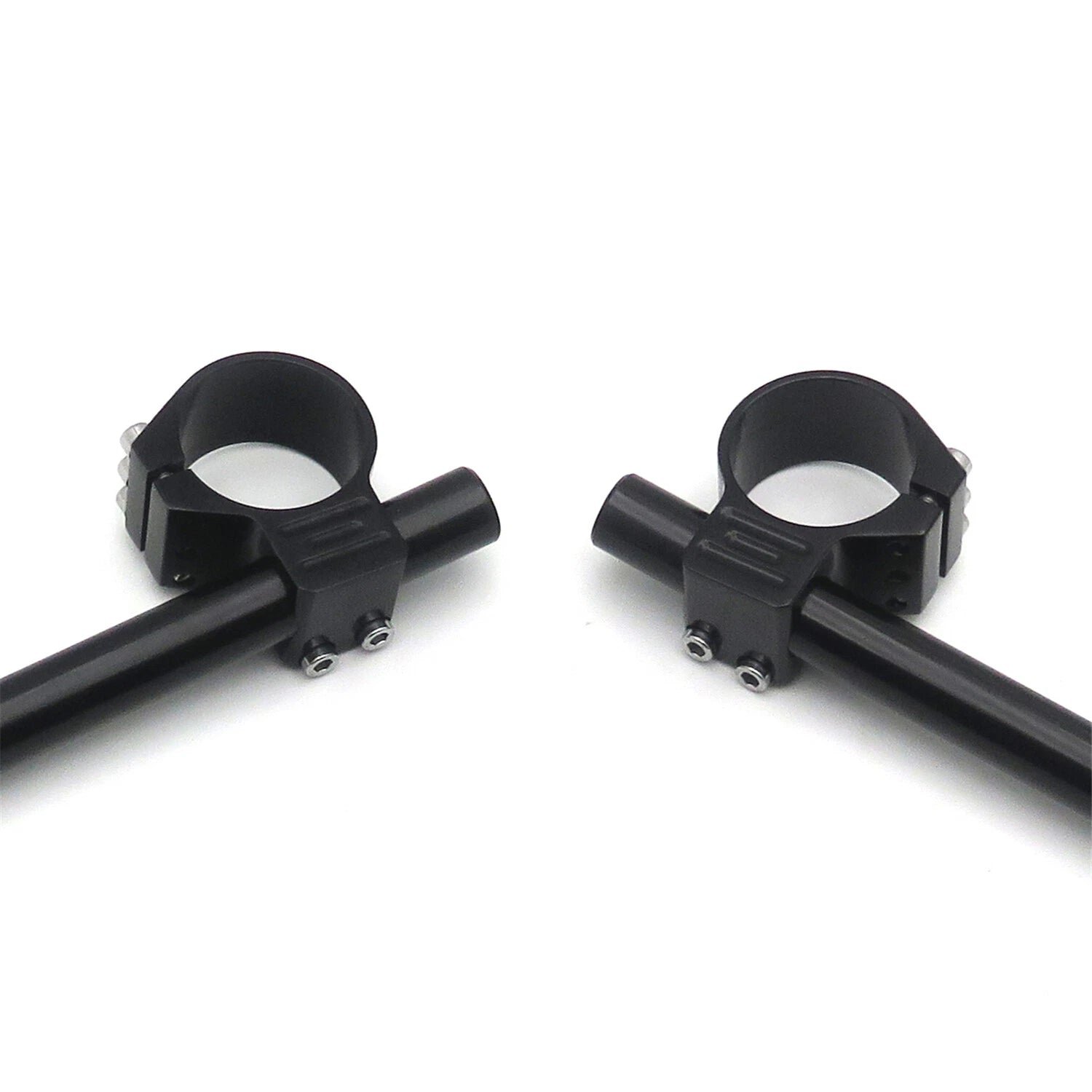 50mm Clip Ons for Universal Black Fork Tube 43mm Tilt 7 Degree