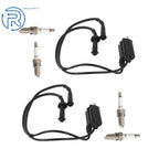 Set of 2 Ignition Coils & Spark Plugs for Honda VT1100 Shadow (1995–2007)