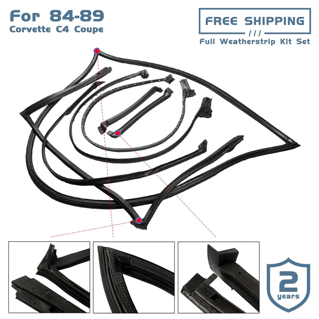 Weather Strip Seal Kit for Chevy Corvette C4 (1984–1989)