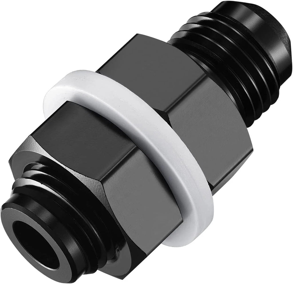 6AN Bulkhead Straight Fitting for Universal Vehicle Pipeline (1-Piece)