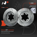 Front Drilled Brake Rotors & Ceramic Pads for Nissan Pathfinder (1998–2004)