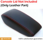 Leather Synthetic Console Armrest Cover for Chevrolet Cruze (2016–2018) Red Stitch