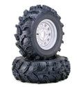Set of 4 WANDA ATV Tires and Wheels 25x8-12 25x10-12 4-110/5+2 Silver