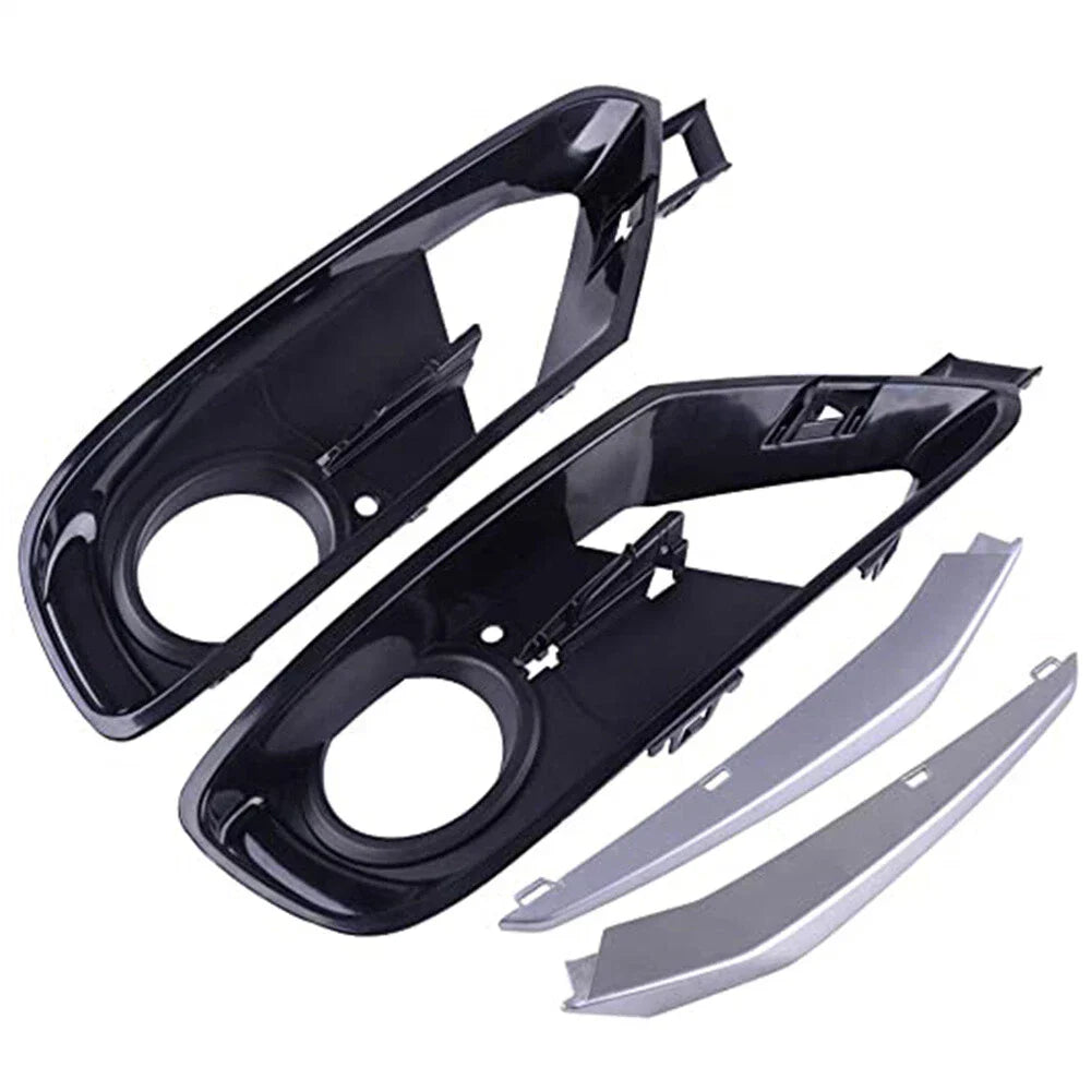4Pcs ABS Front Bumper Fog Light Grille Cover Trim for BMW 3 Series (2012-2019)