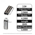 Fishing Line Clip Double Tube Stainless Steel (50pcs)