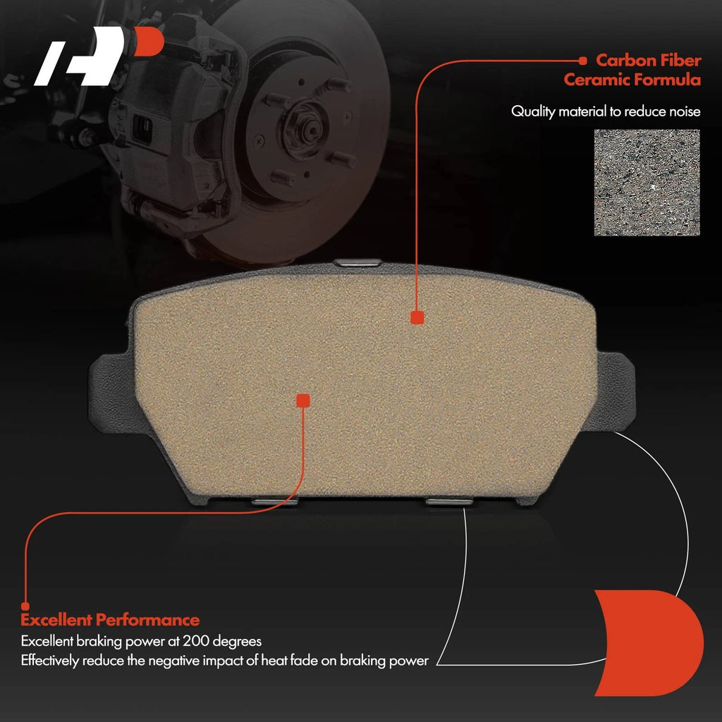 Set of 4 Rear Ceramic Brake Pads for Mitsubishi Eclipse Cross (2018–2022)