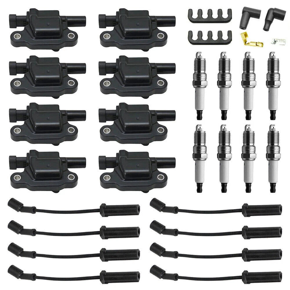 Set of 8 Ignition Coils UF413 41-962 Spark Plug Wires for Chevrolet GMC