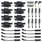 Set of 8 Ignition Coils UF413 41-962 Spark Plug Wires for Chevrolet GMC