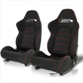 2Pcs Reclinable Racing Seats for Universal Fit (21.5" W X 21.5" D X 35" H)