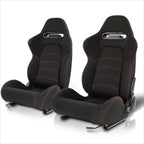2Pcs Reclinable Racing Seats for Universal Fit (21.5" W X 21.5" D X 35" H)