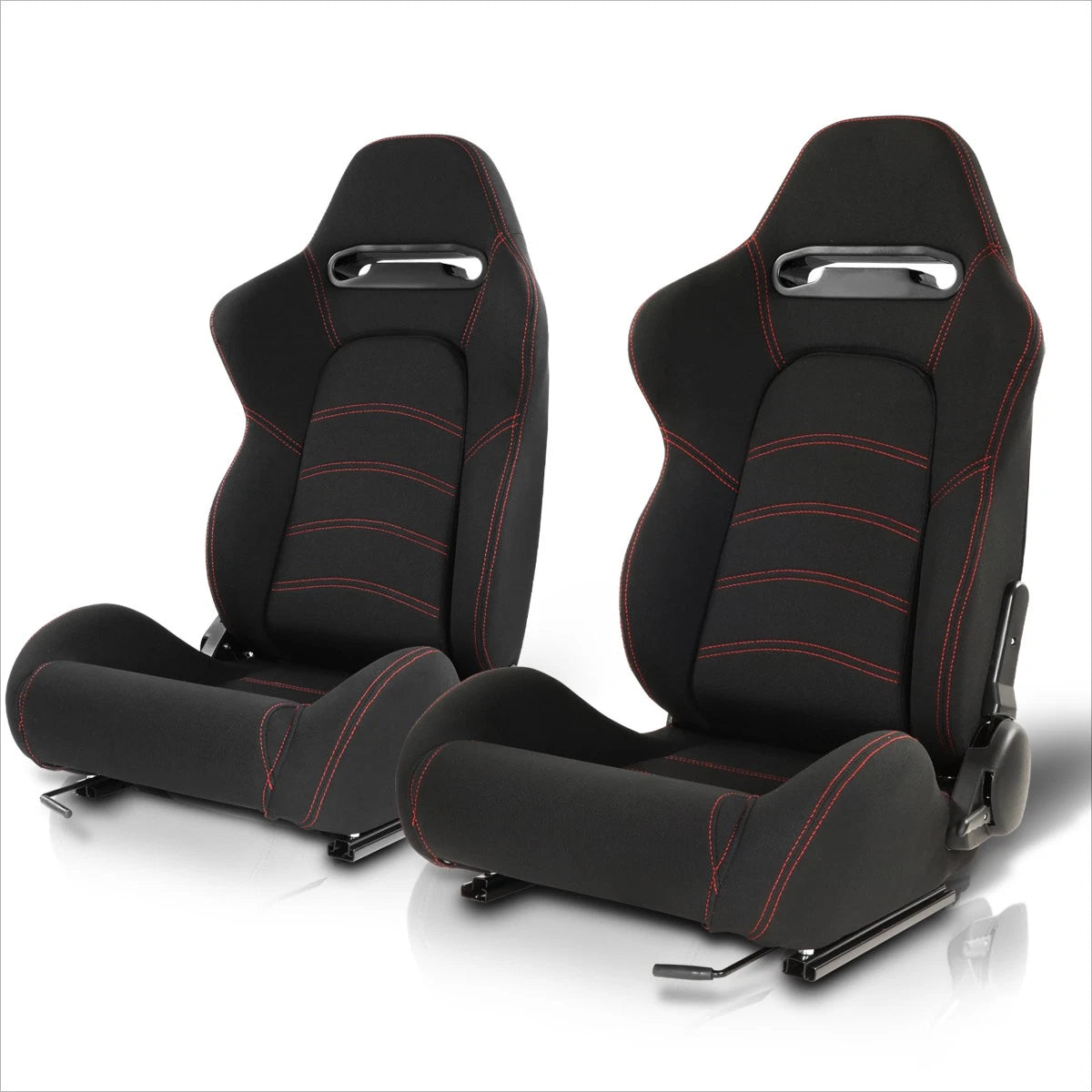 2Pcs Reclinable Racing Seats for Universal Fit (21.5" W X 21.5" D X 35" H)