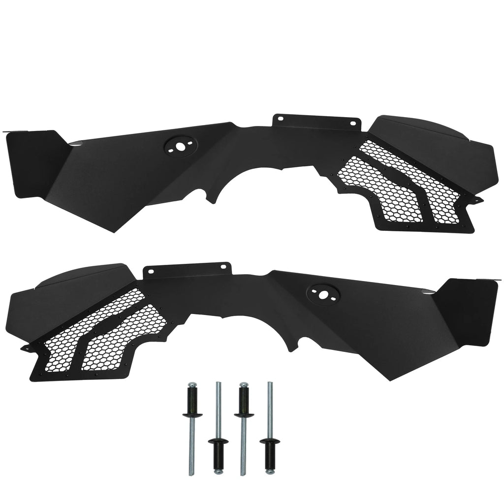 Solid Aluminum Front Inner Fender Flares for Jeep Wrangler JK (2007–2018)