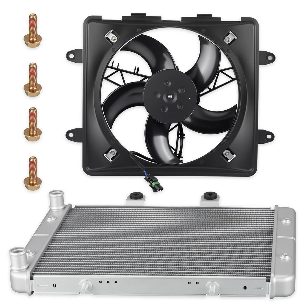 Aluminum Radiator & Cooling Fan for Polaris Sportsman 800 (2005–2012)