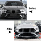 Front Bumper Spoiler Lip for Mercedes Benz A Class W177 A45 A45S (2019-2023)