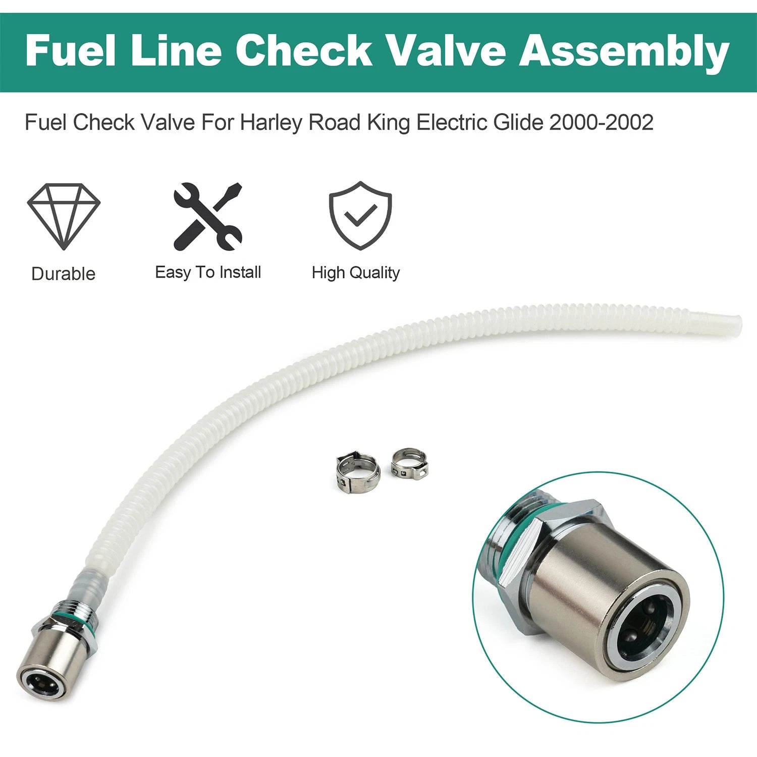 Fuel Check Valve for Harley Road King Electric Glide (2000–2002) 61408-00A