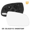 Heated Mirror Glass w/ Backing Right Side RH for Audi A3 A4 A5 S5 (2008–2016)