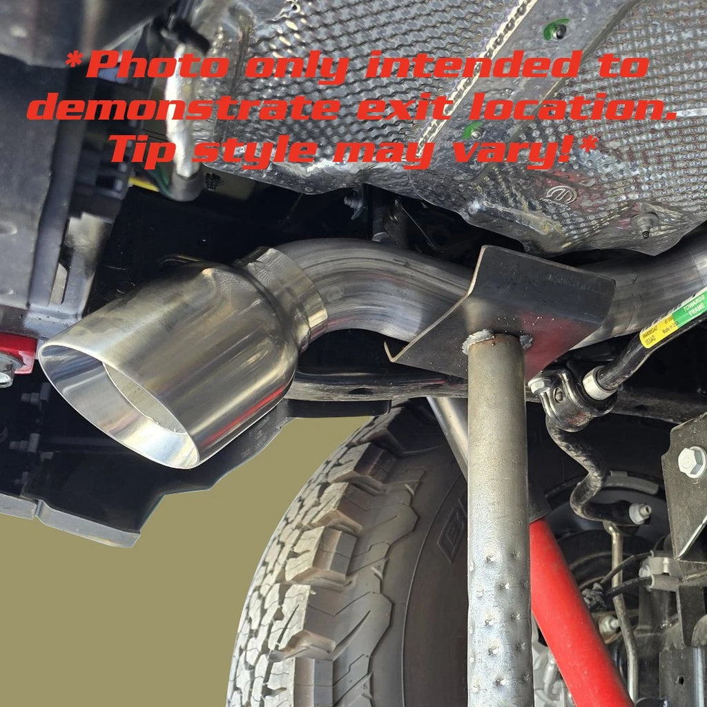 Muffler Delete for Jeep Wrangler (2018–2025) 2.5" High Clearance Black Tip