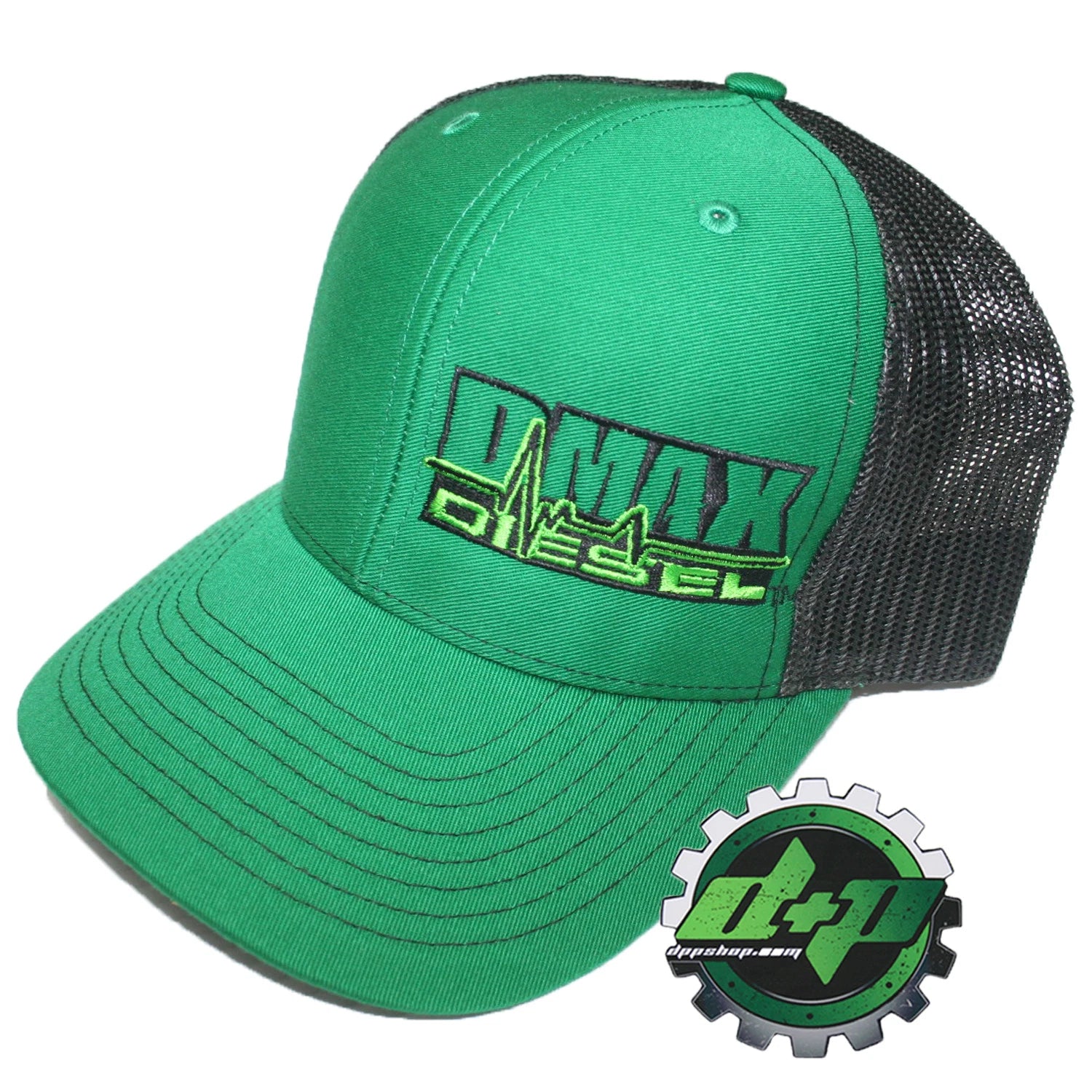 Duramax Diesel Trucker Hat for Richardson Cap (Green/Black Mesh)