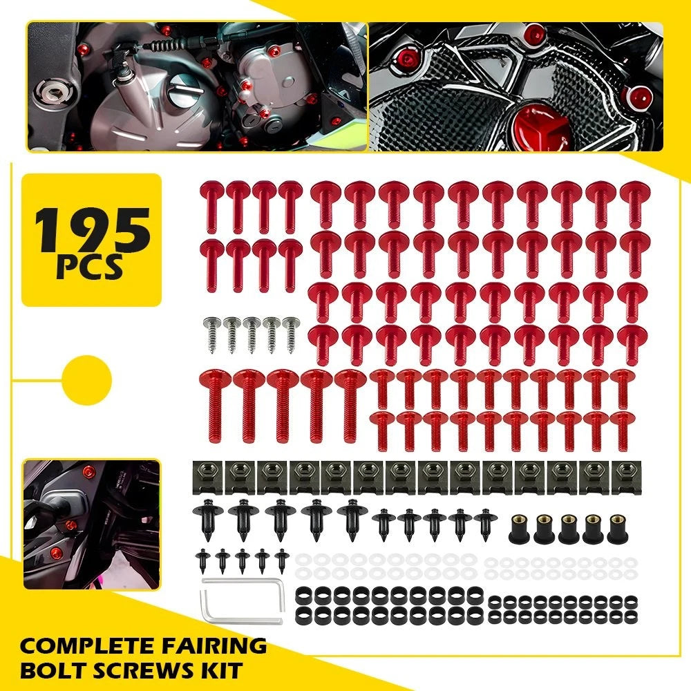 Complete Fairing Bolt Kit for Kawasaki Ninja & Suzuki Hayabusa (All Years)