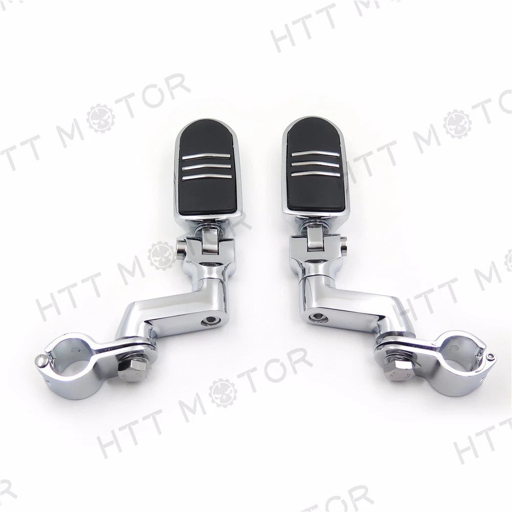 1" Highway Radical Flame Foot Peg Clamps for Harley Sportster 883 1340 XL1200 (1986–2023)