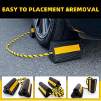 Set of 4 Wheel Chocks with Rope for RV Trailer Camper Truck