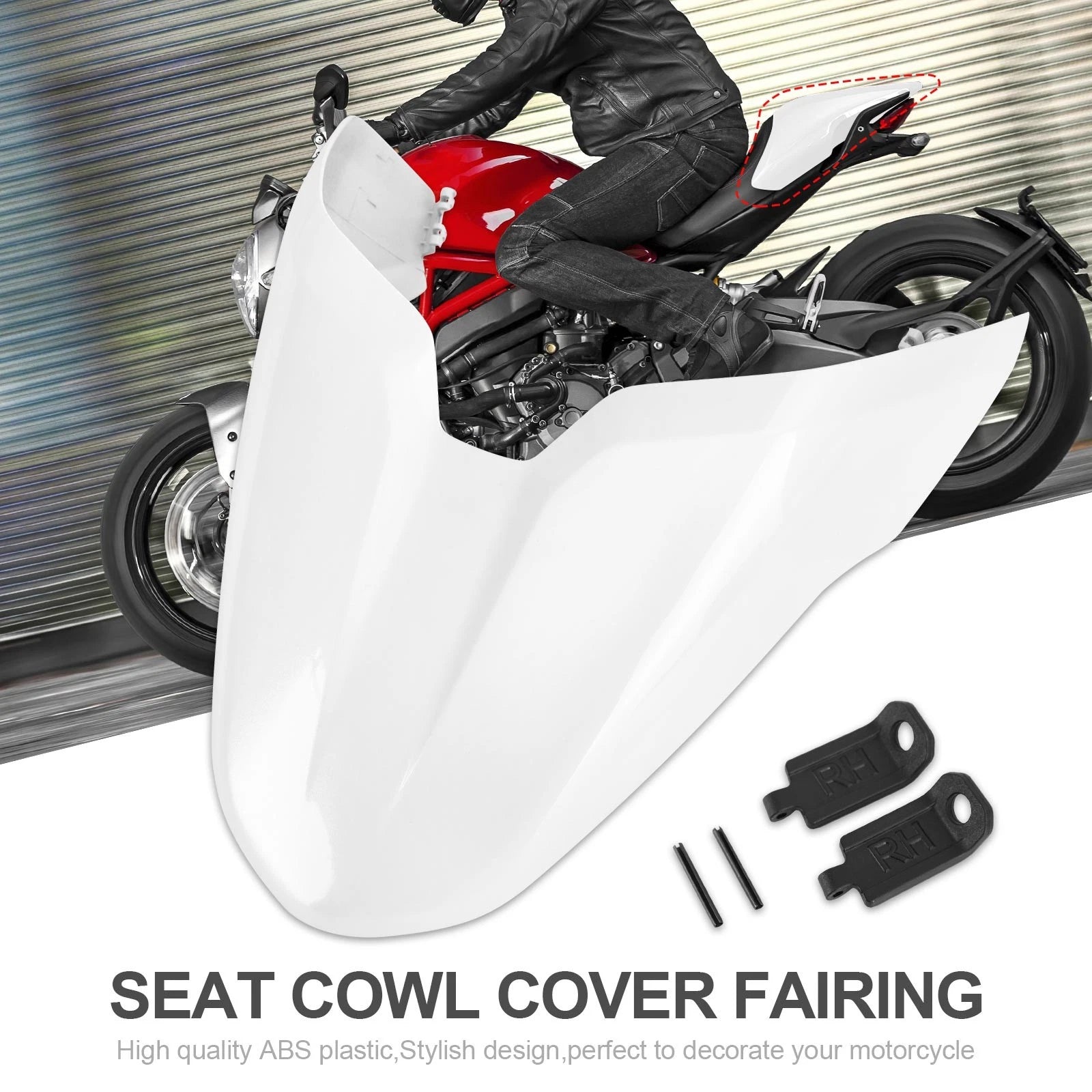 Rear Passenger Seat Cover Fairing for Ducati Monster 797 821 1200 (2017–2020)