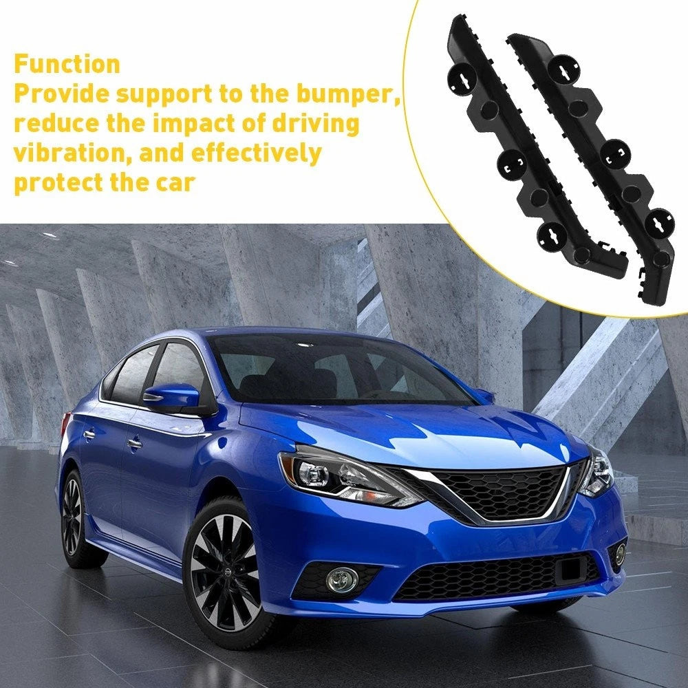 2X Bumper Bracket Retainer for Sentra (2016–2019) Front Beam Mount Support