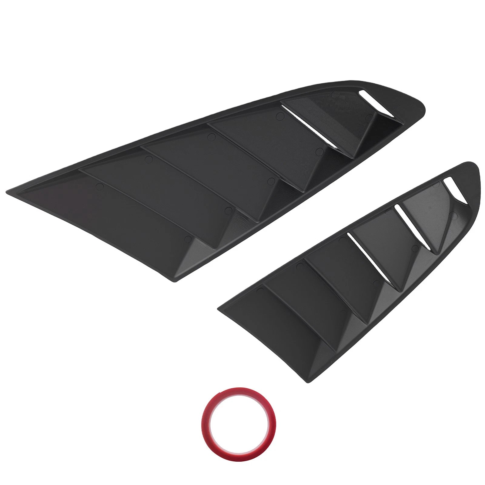 ABS Side Window Louvers for Ford Mustang 2-DR (2015–2020) Gloss Black