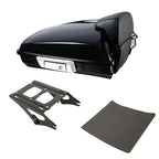 Black Razor Trunk Backrest Mount Rack for Harley Road Street Glide (2014–2026)