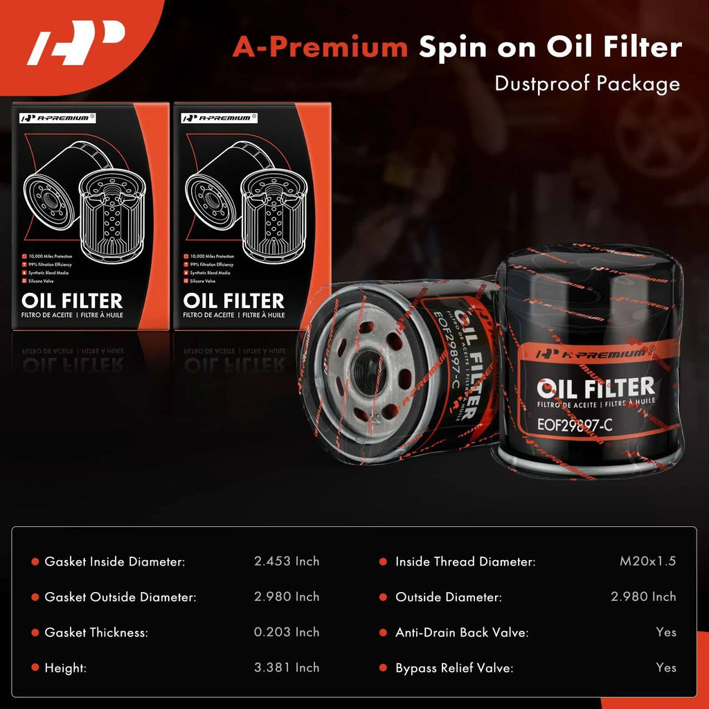 2X Engine Oil Filter for Suzuki Verona Chevrolet Epica (2004–2006)