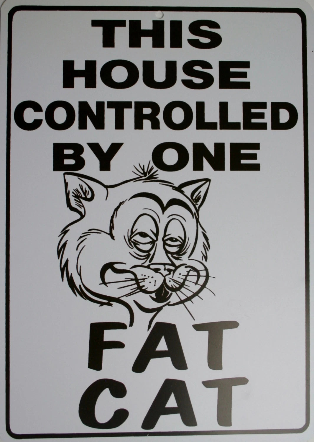 This House is Controlled by 1 Fat Cat Sign for Man Cave Decor