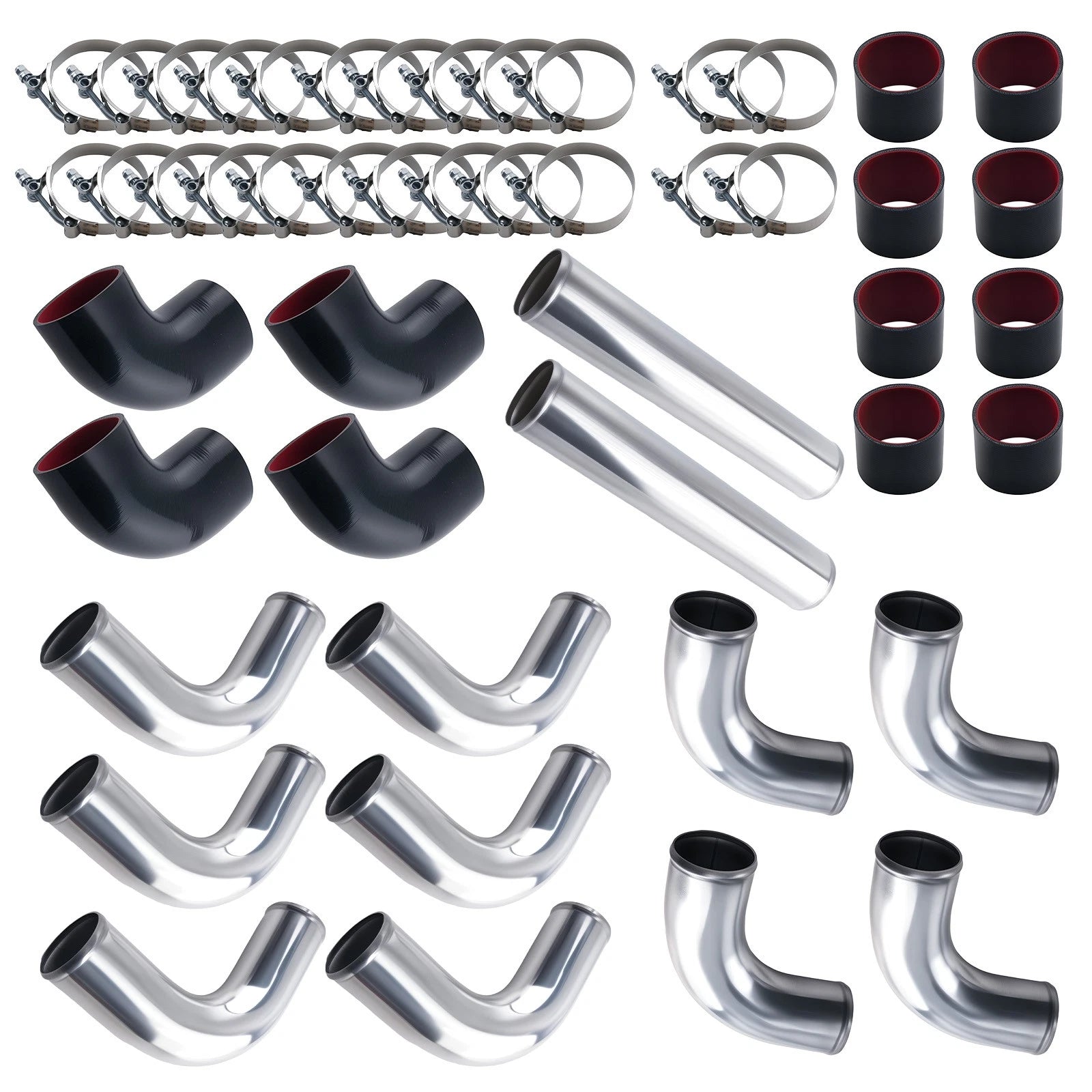 12PCS 3 Inch Intercooler Piping Kit for Universal Aluminum (All Years)