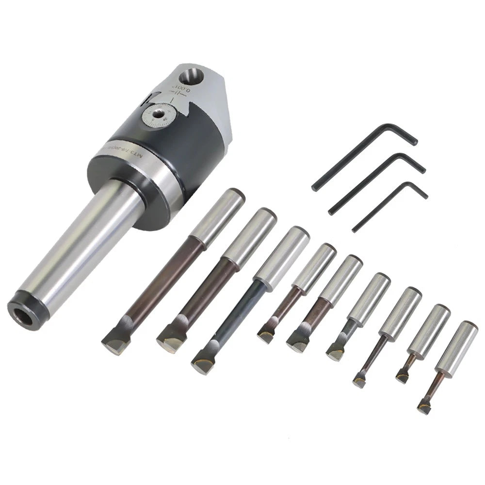 3 Piece Boring Tool Set for Boring Machines (2 Inch Head, MT3)