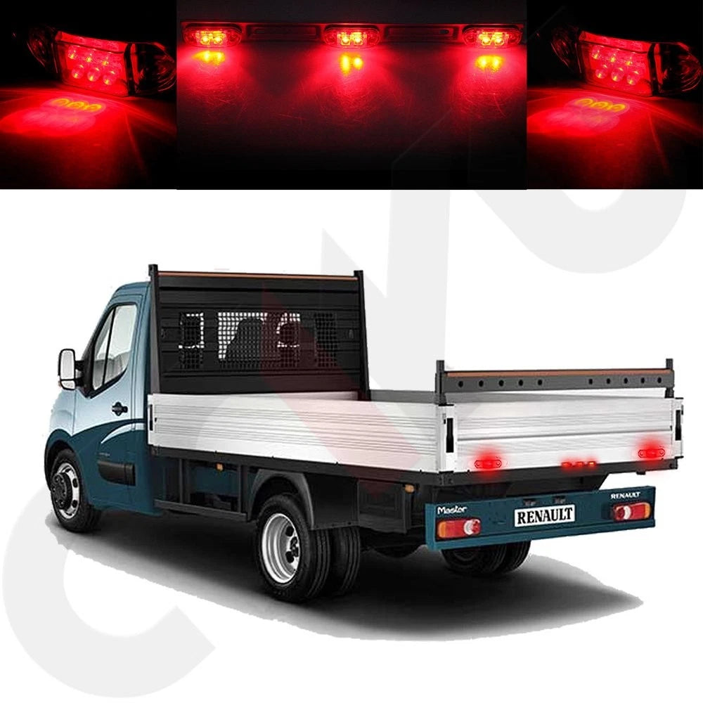 2x LED Clearance Light for Truck/Trailer (6 LED, 16" Light Bar)