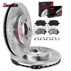 Front Drilled Rotors & Ceramic Brake Pads for Chevy Malibu (2004–2012)