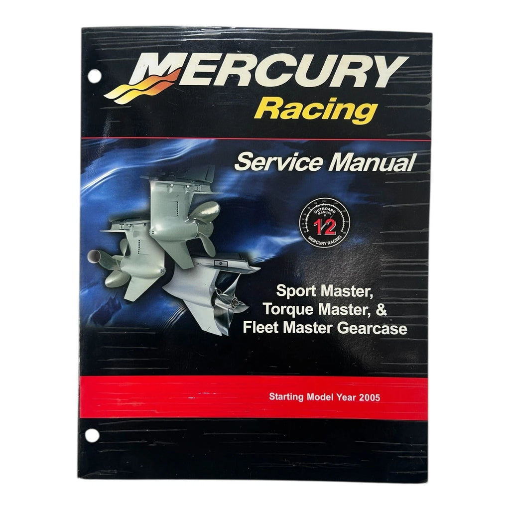 Sport/Torque/Fleet Master Gearcase Service Manual for Mercury Racing (90-842009)