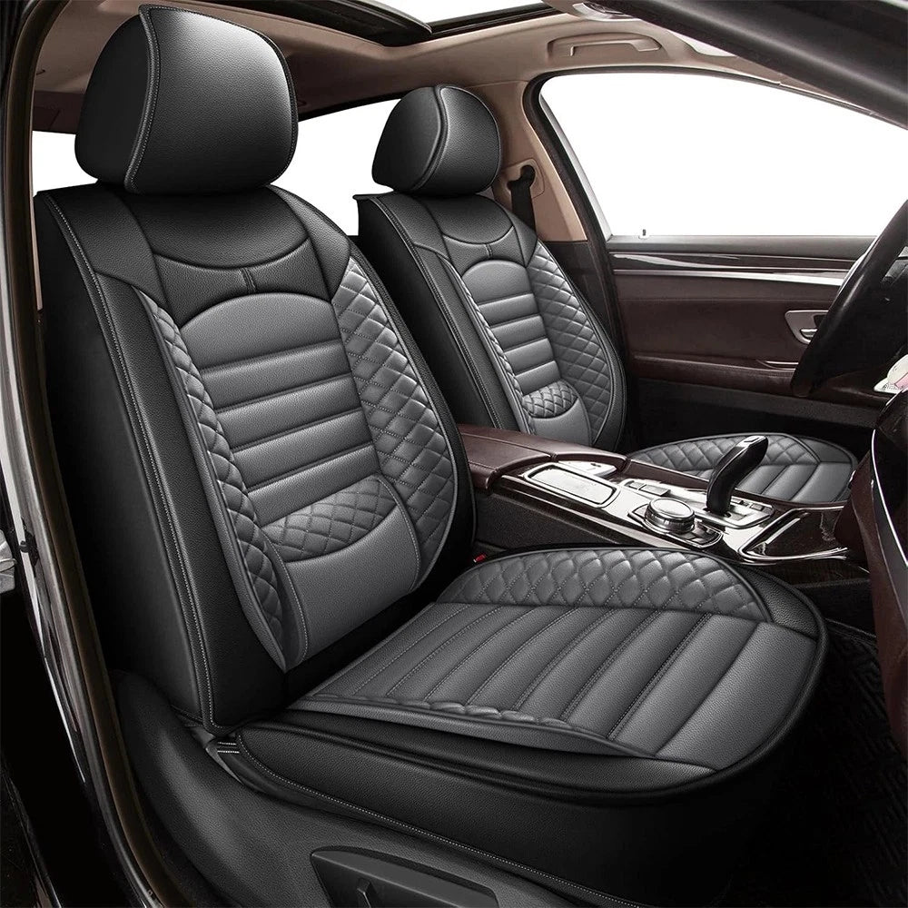 Set of 2 PU Leather Seat Covers for Ford Toyota 5 Seats (2010–2023)